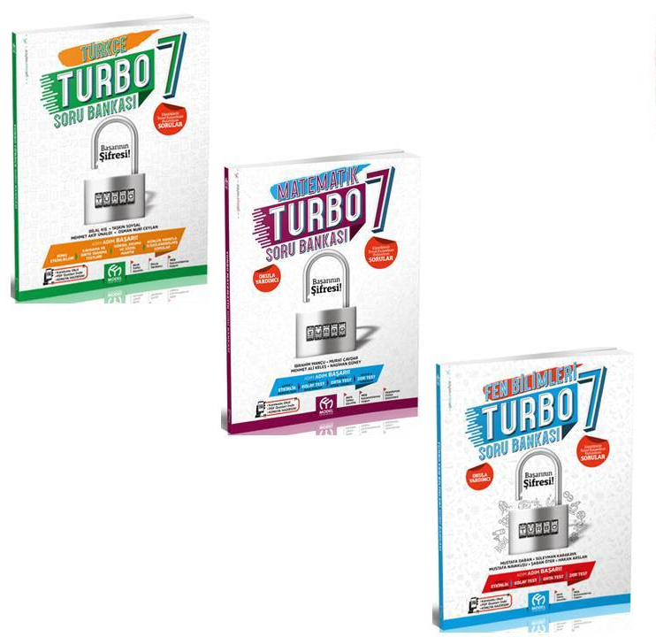 Model Eğitim Yayınları 7.Sınıf Turbo 3'lü Soru Bankası Fırsat Seti T-M