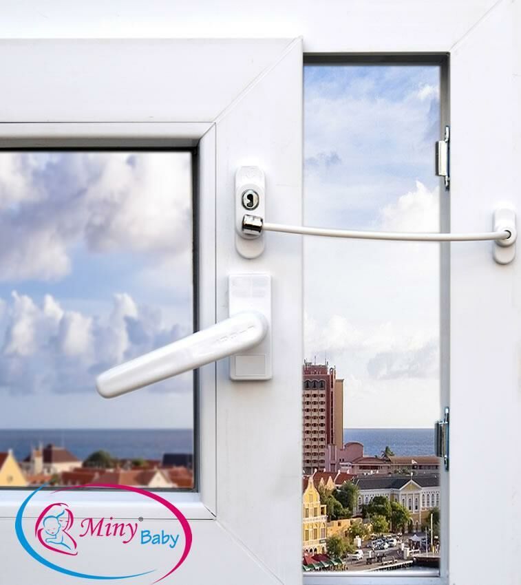 Miny Baby Uzun Beyaz Anahtarlı Pencere Kilidi