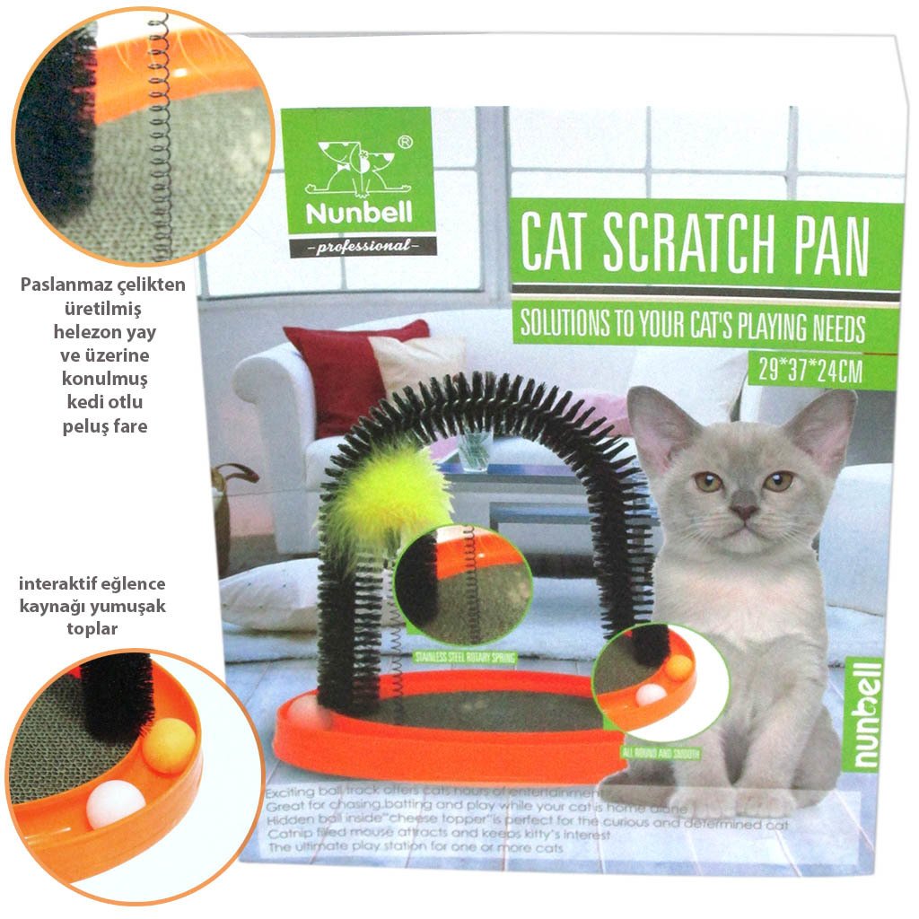 Nunbell Cat Scratch Pan Kedi Kaşıma ve Oyuncağı