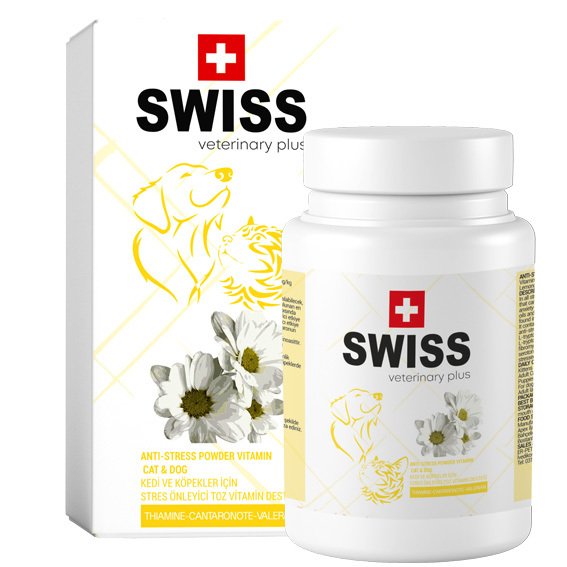Swiss ANTISTRESS Powder Kedi ve Köpek Sitres Giderici Destek 100 gr