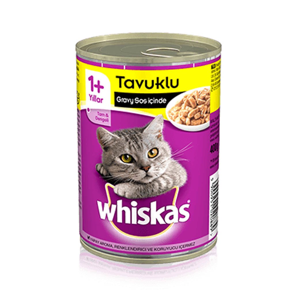 Whiskas Gravy Sos İçinde Tavuklu Konserve Yaş Kedi Maması 400 gram