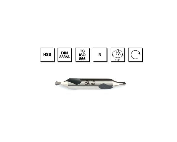 HSS DIN 333 / A Punta Matkabı FORM A - 6.3 mm