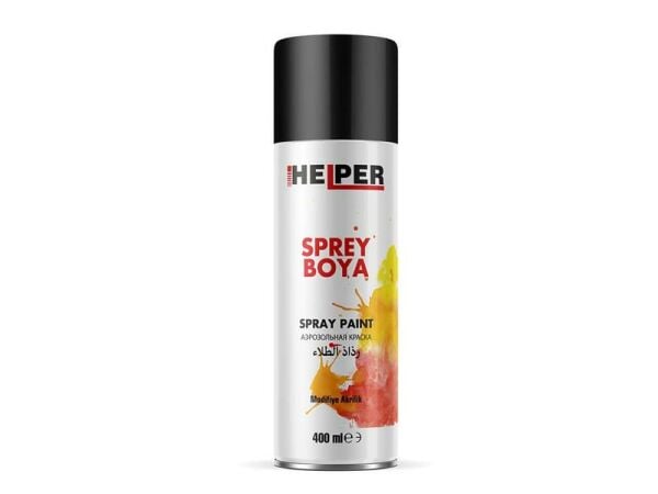 HELPER Akrilik Sprey Boya RAL 9005 Parlak Siyah