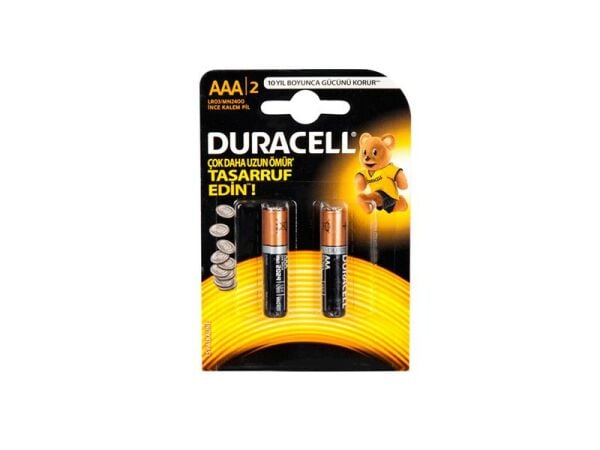 Duracell Alkalin AAA İnce Kalem Pil 2'li Paket