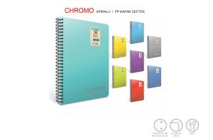 Gıpta Chromo A4 80 yp Çizgili Spiralli Pp Kapak Defter