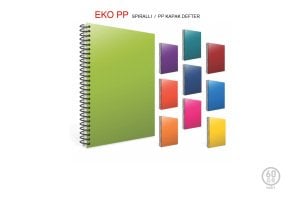 Gıpta Eco Spiralli Pp Kapak Defter Kareli 100 yp A4