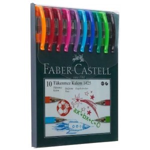 Faber Castell 1425 İğne Uçlu Tükenmez Kalem Seti 10'lu