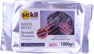 Şekil Seramik Hamuru 1000 GR Beyaz