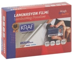 Kraf 65x95 mm Laminasyon Filmi 125 mic 100'lü