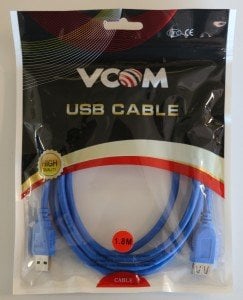 Vcom CU302-1.8mt Mavi Usb 3.0 Uzatma Kablosu