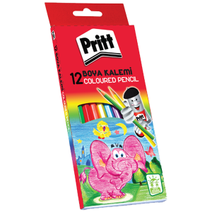 Pritt Kuru Boya Karton Kutu Tam Boy 12 Renk