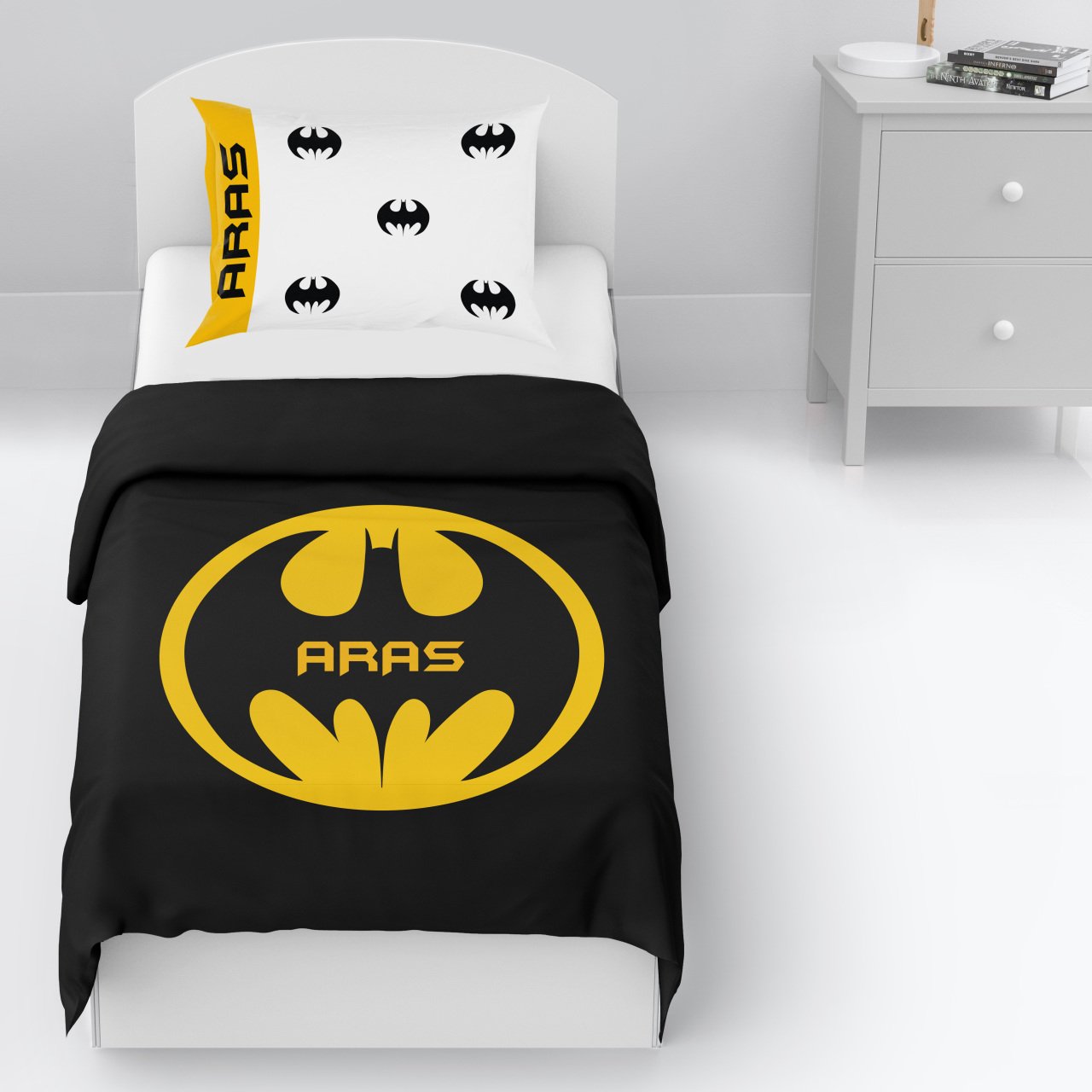 Kişiye Özel Tek Kişilik Yatak Örtüsü Batman