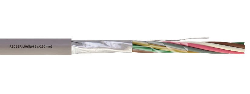 Reçber LIH(St)H 10x0,22mm2 + 0,22mm2 Sinyal Ve Kontrol Kablosu - 100 Metre Fiyatı
