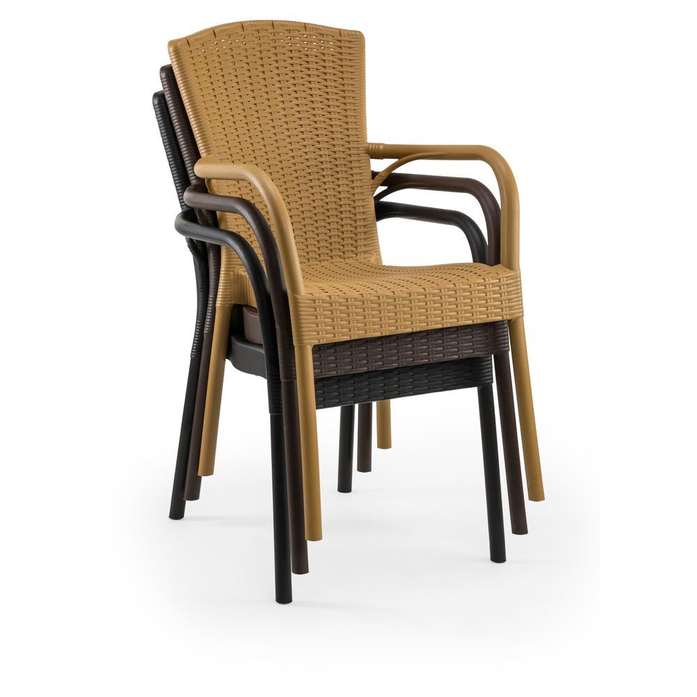 Beyaz Yuvarlak Rattan Bahçe Balkon Masa Sandalye Modelleri