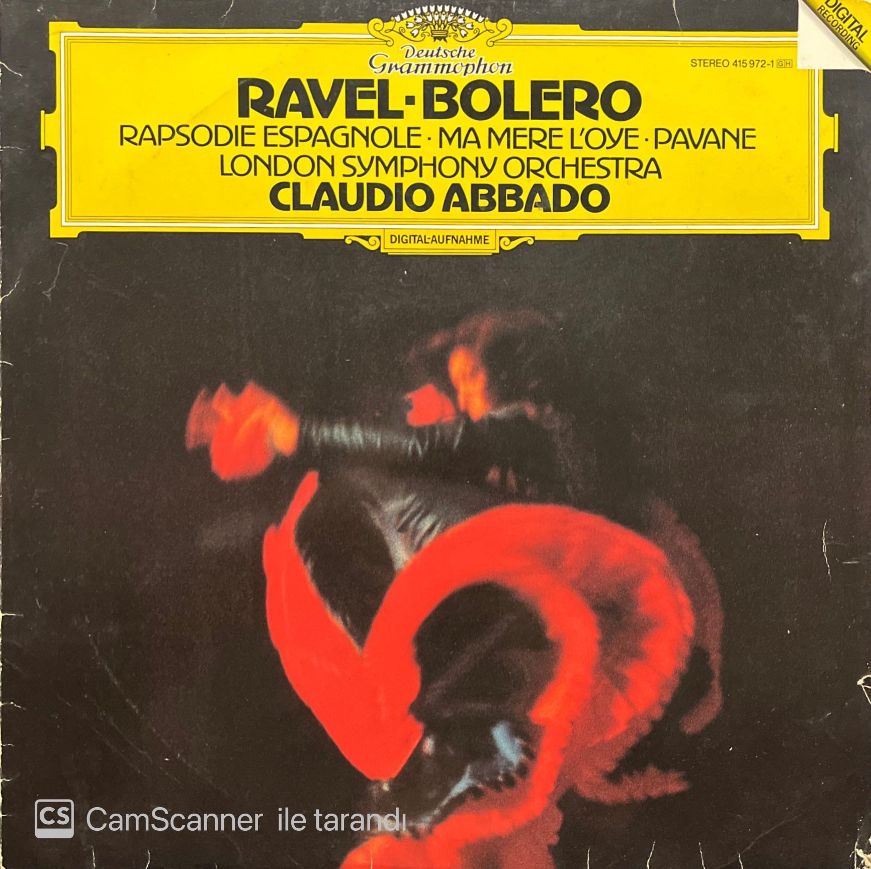 Ravel Bolero Claudio Abbado LP Plak