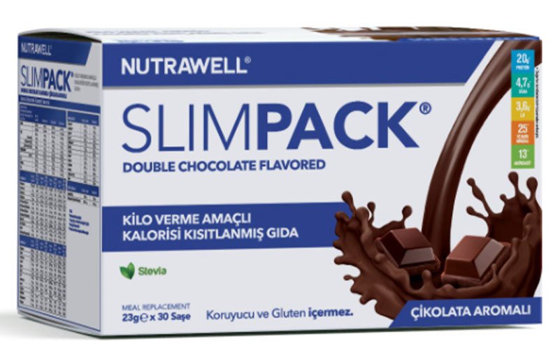 Nutrawell Slimpack Double Chocolate 30 Saşe Duble Çikolata Aromalı