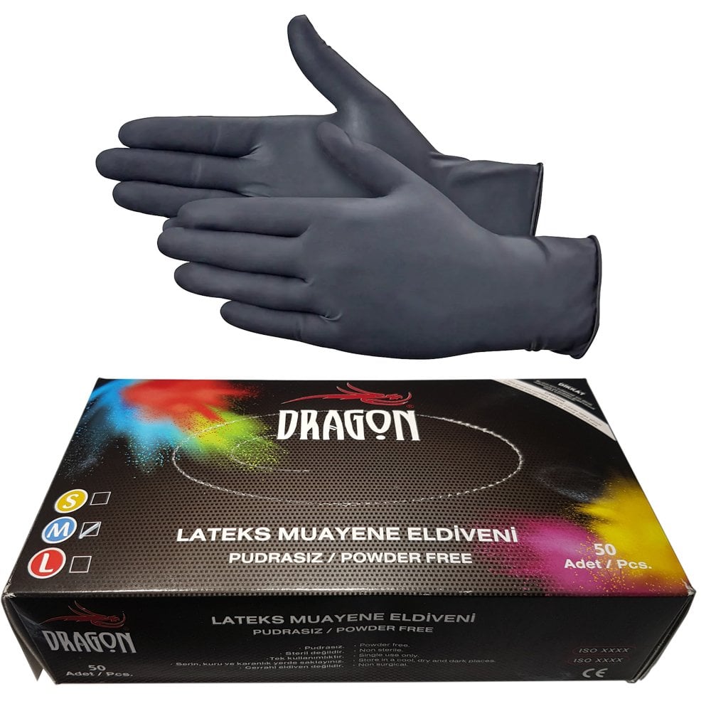 Unigloves  Select Black  Black latex gloves