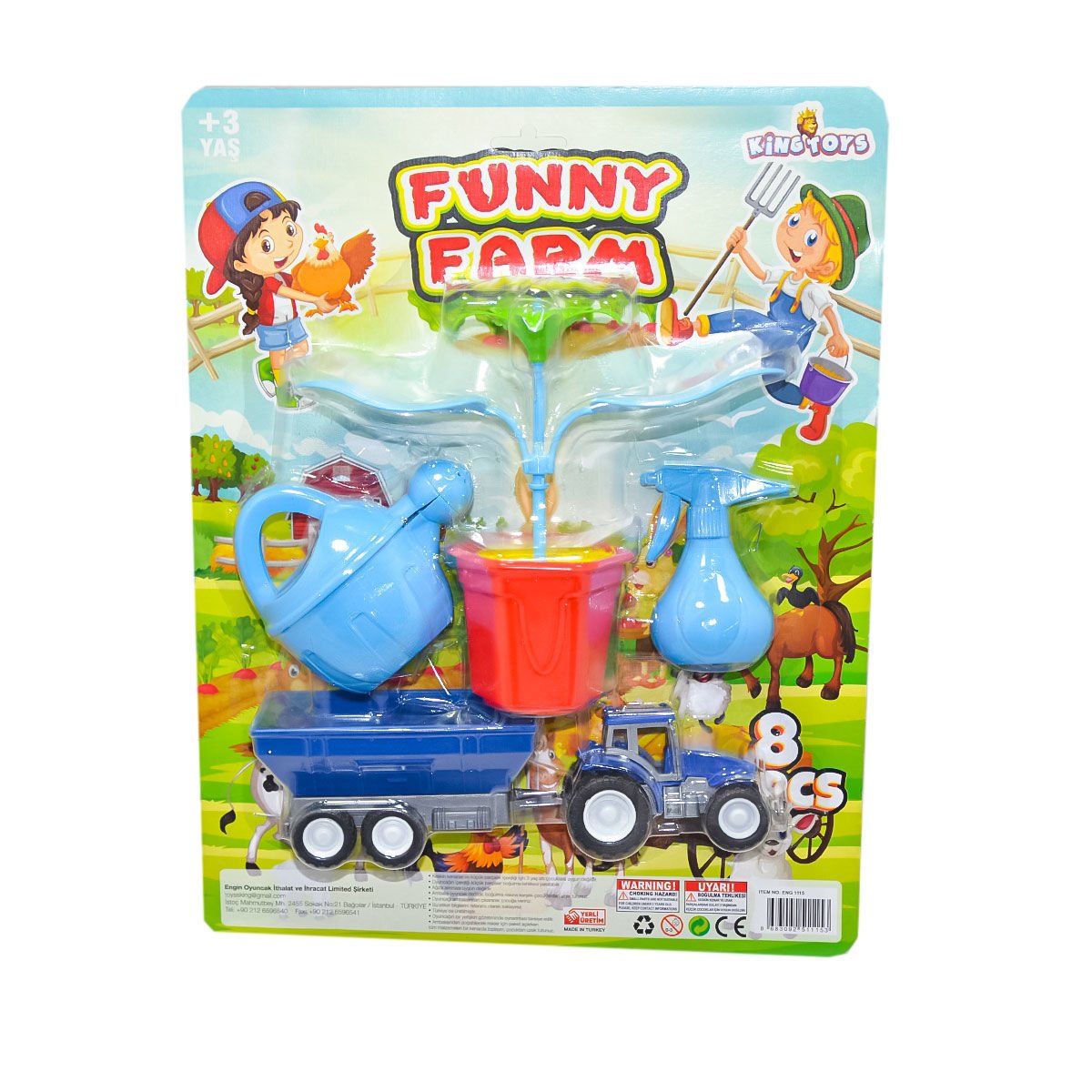 ENG-1115 Traktörlü Funny Farm - King Toys