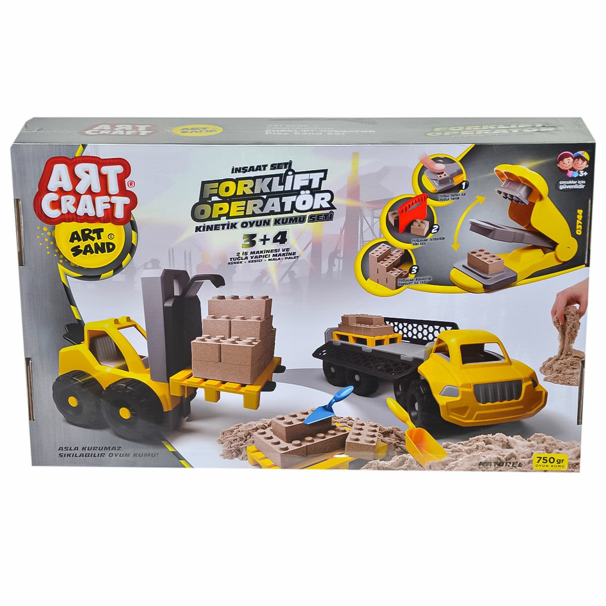 03744 Artstand Forklift Operatör Kum Set - Fen Toys