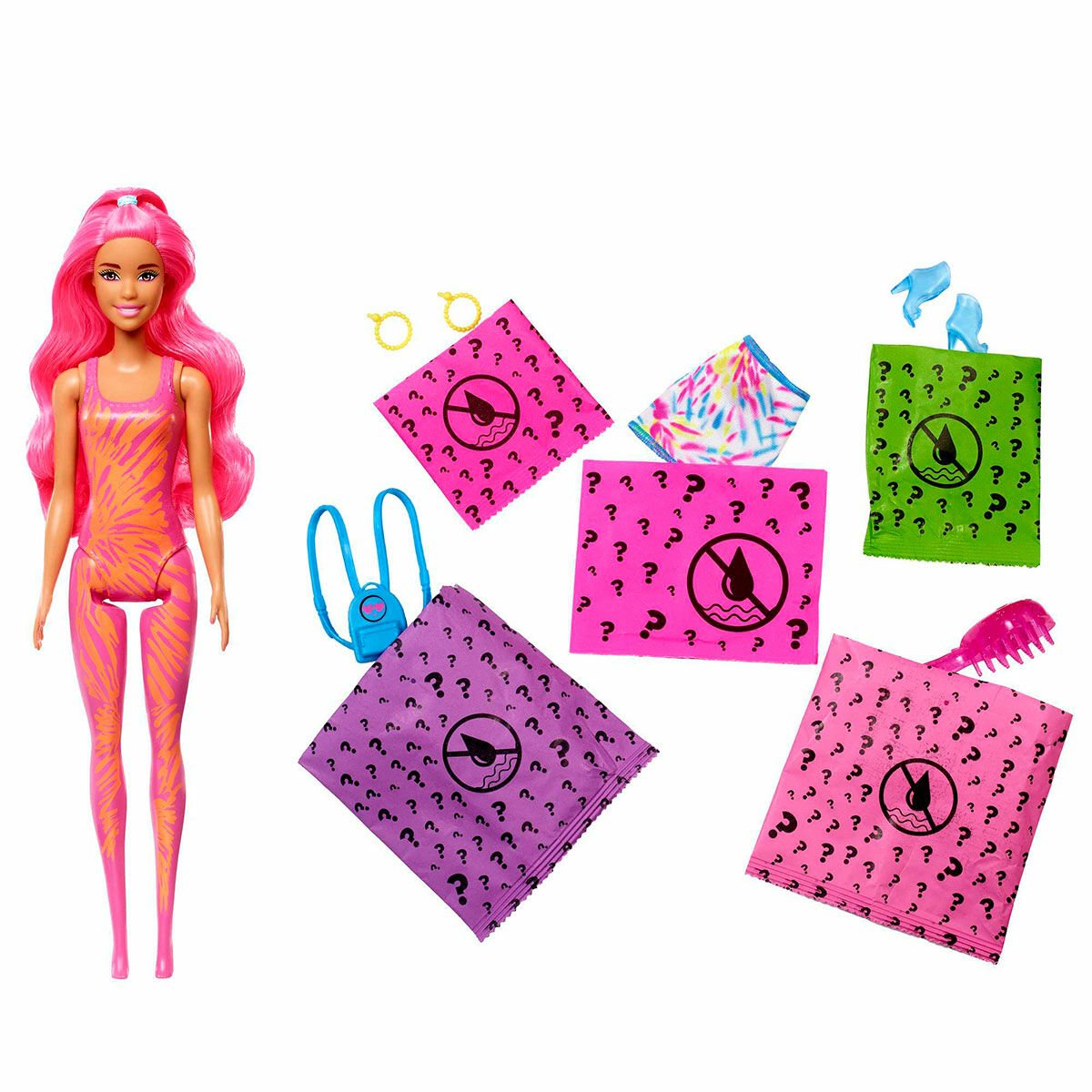 Renk Değiştiren Sürpriz  Barbie Neon Saçlı Bebekler 