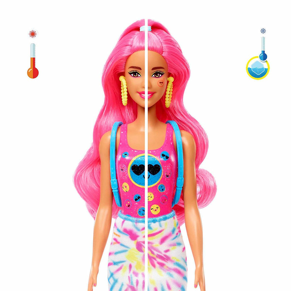 HDN72 Renk Değiştiren Sürpriz  Barbie Neon Saçlı Bebekler - Color Reveal
