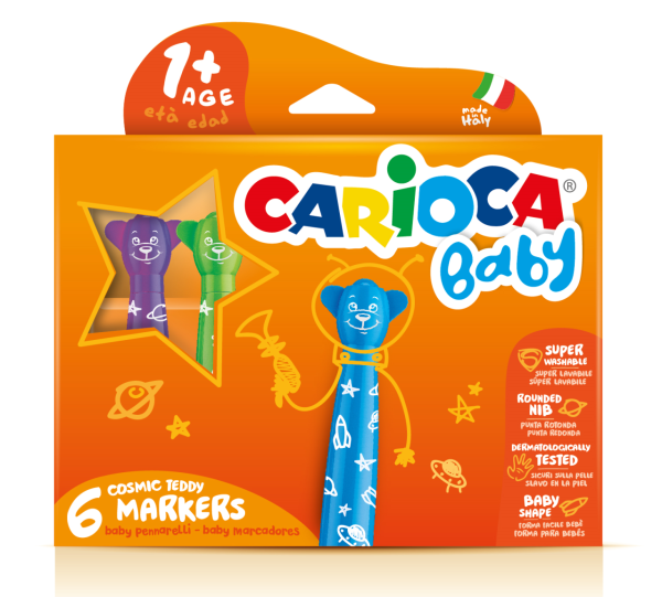 Carioca Jumbo Bebek Süper Yıkanabilir Keçeli Boya Kalemi 6�lı