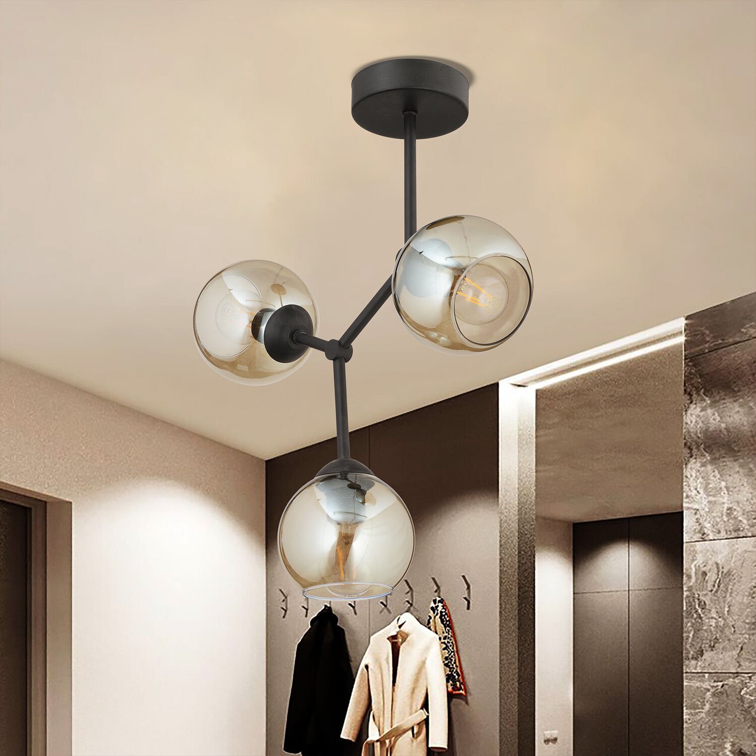 black silver chandelier