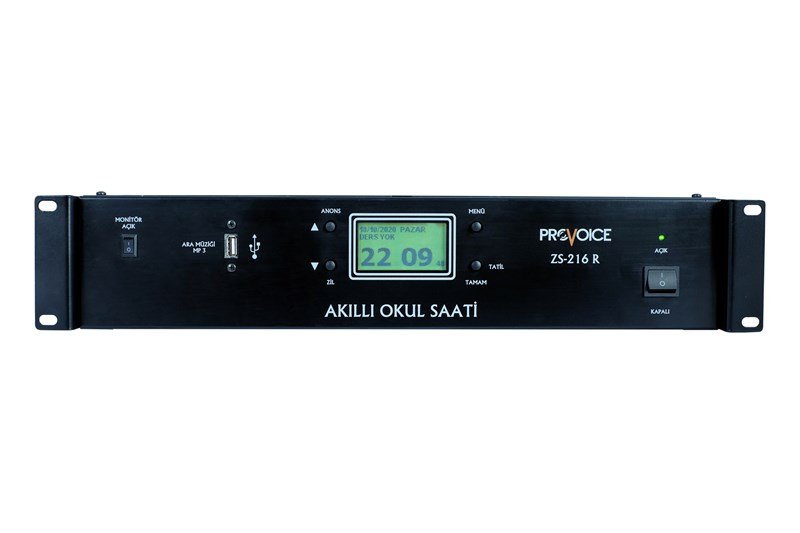 Provoice ZS-216 R B-Klas Usb'li Rack Tipi Programlı Okul Zil Saati Provoice ZS-216 R B-Klas Usb'li Rack Tipi Programlı Okul Zil Saati