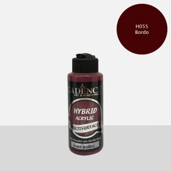 Cadence 120 ml Hybrid Akrilik Multisurfaces Boya - Bordo [H055]