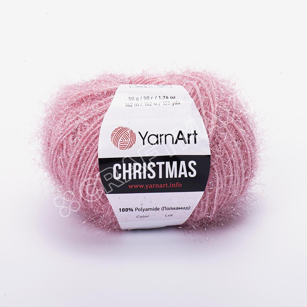 Yarnart Christmas - Sparkly Knitting Yarn Candy Pink - 08