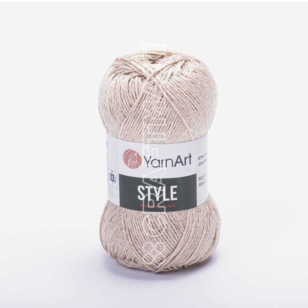 YARNART STYLE - SHINY KNITTING YARN TAUPE - 655