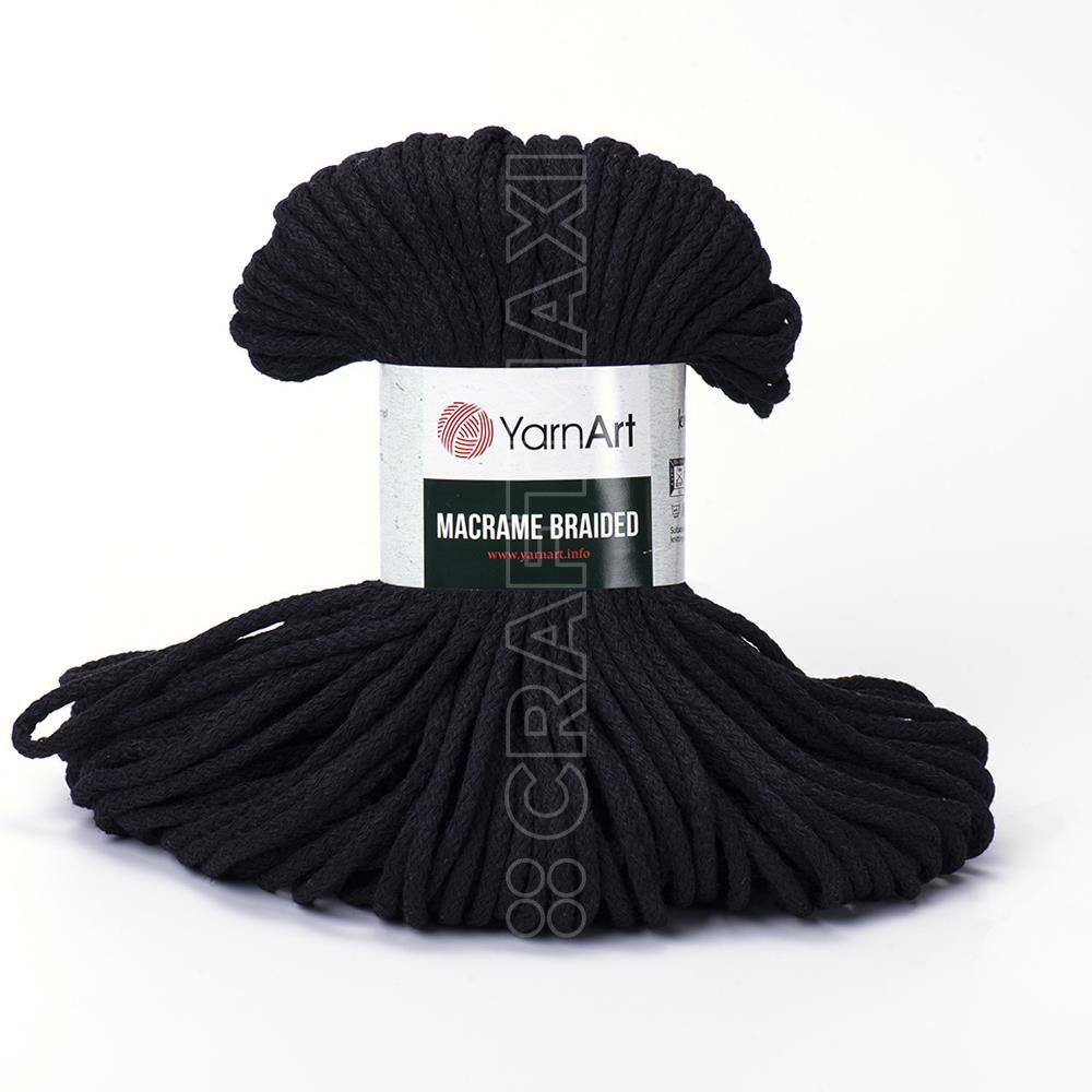 John Bead Braided Macrame Cord 6mm 70yd Black