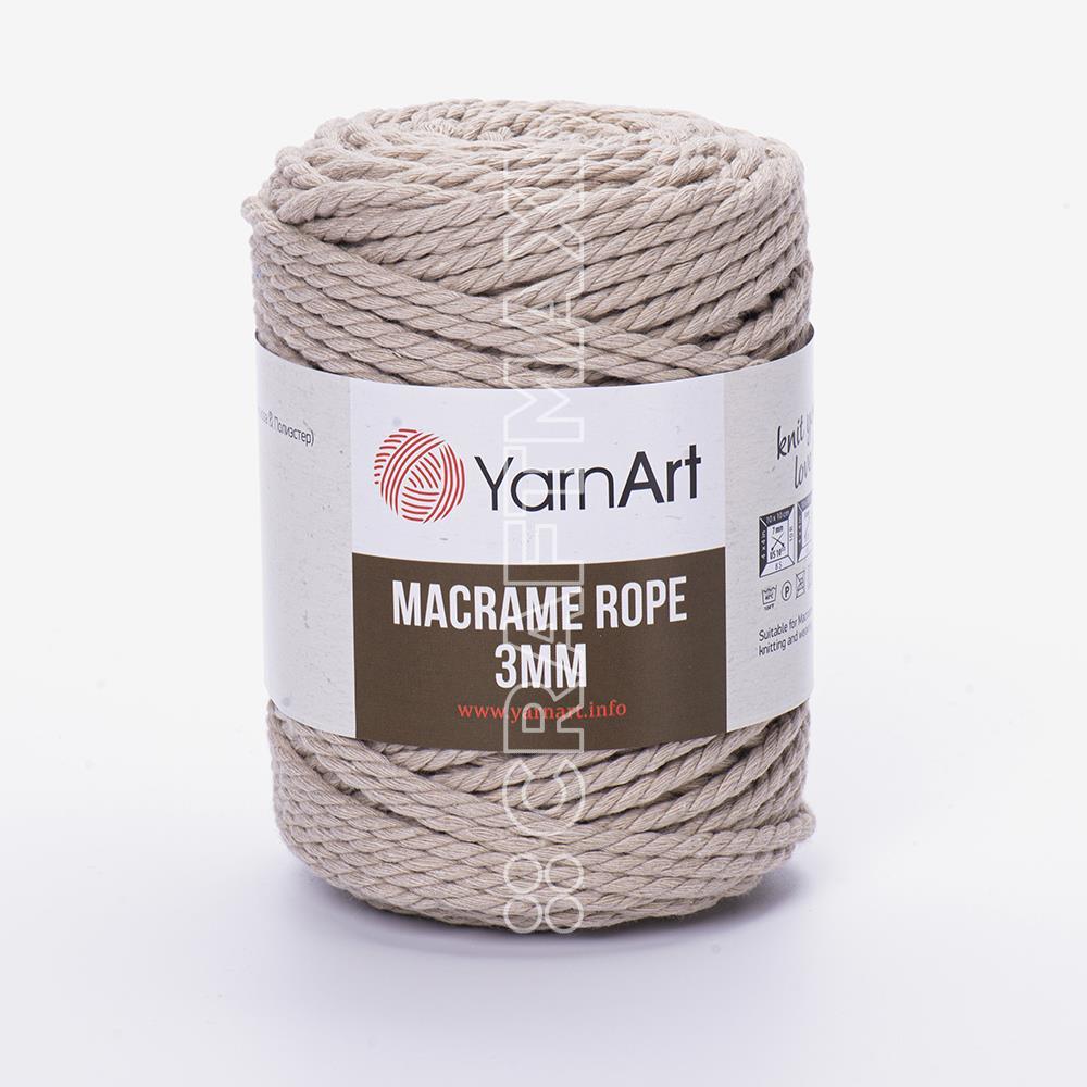 Yarnart Twisted Macrame 3 mm Lurex - Macrame Cord Milky Brown - 768