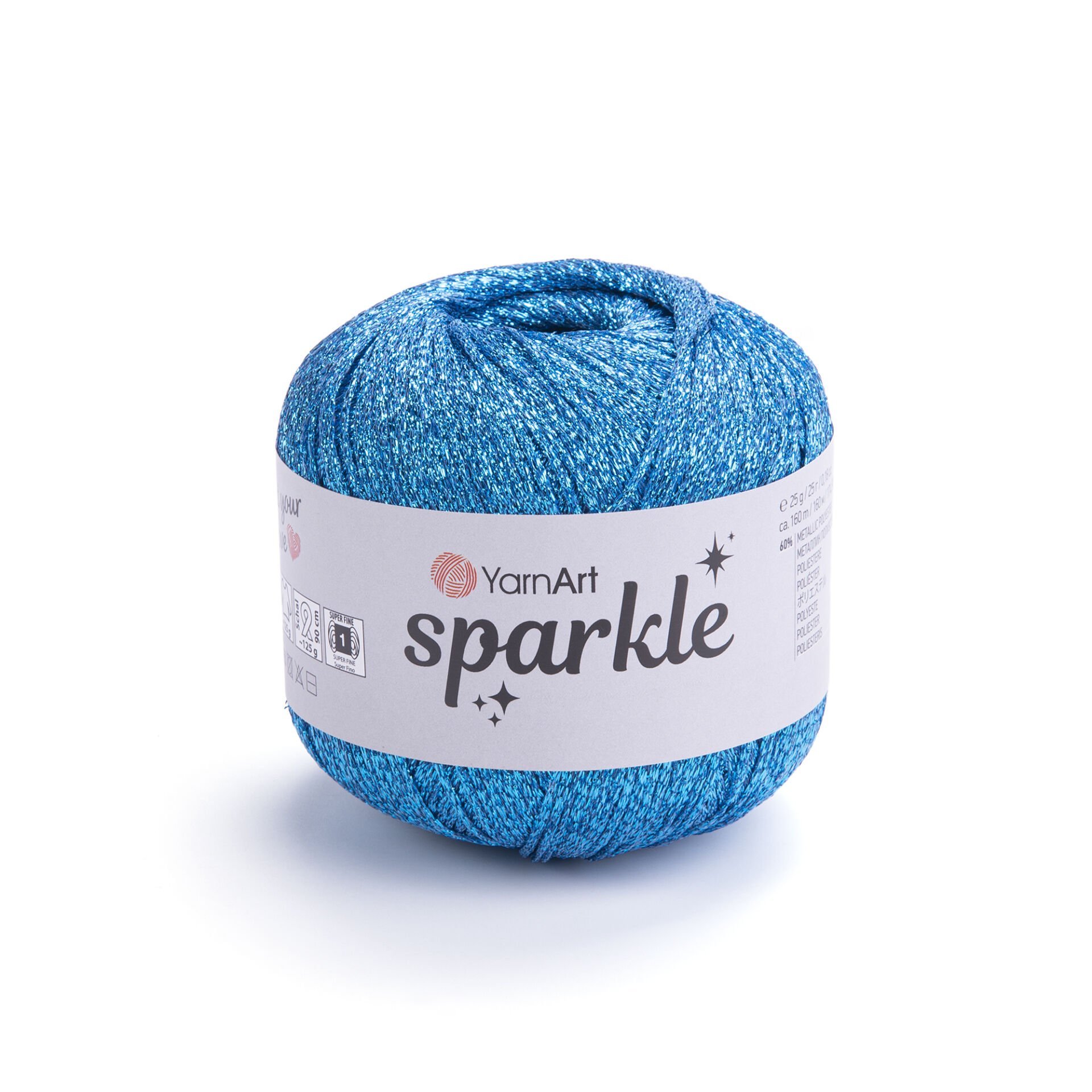 YARNFAIR POM POM KNITTING YARN BLUE 1x100g