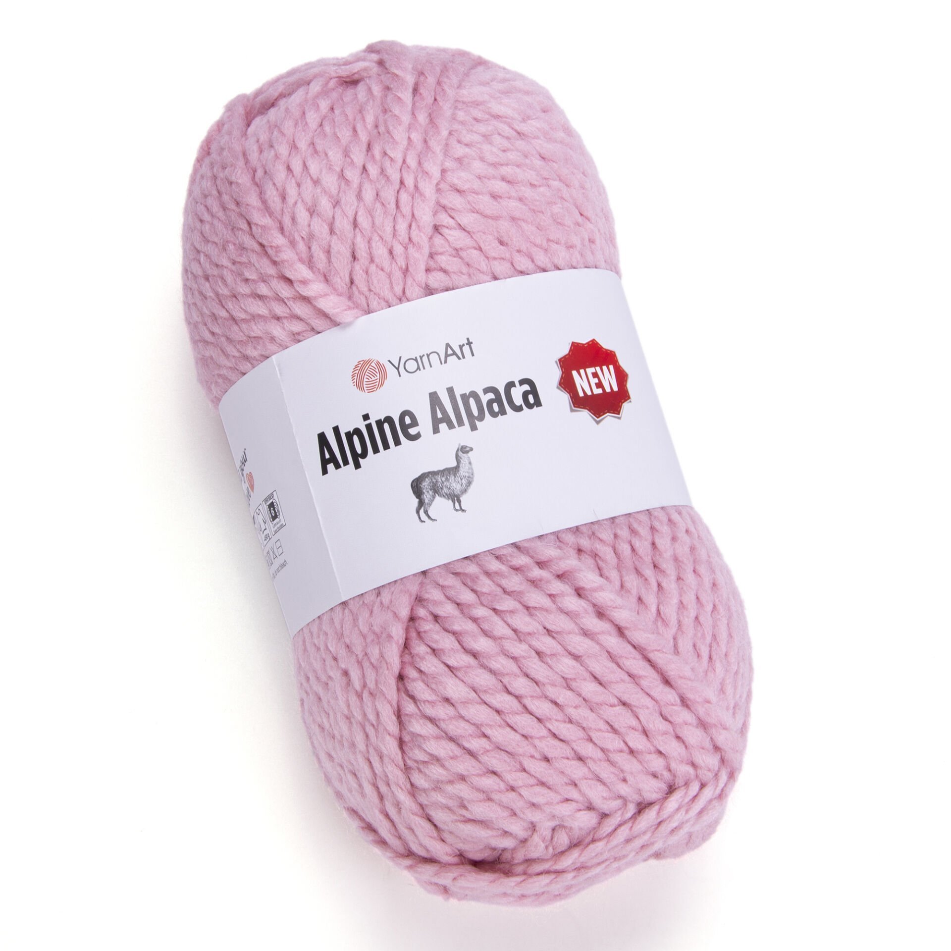 alpaka basic color knit pink Alia - トップス