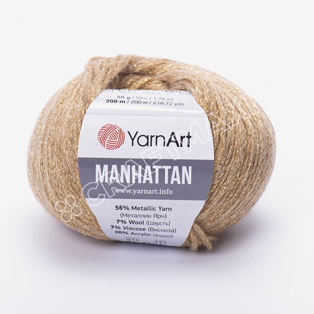 Yarnart Manhattan - Glittery Strickgarn Black-Silver Glittery - 915