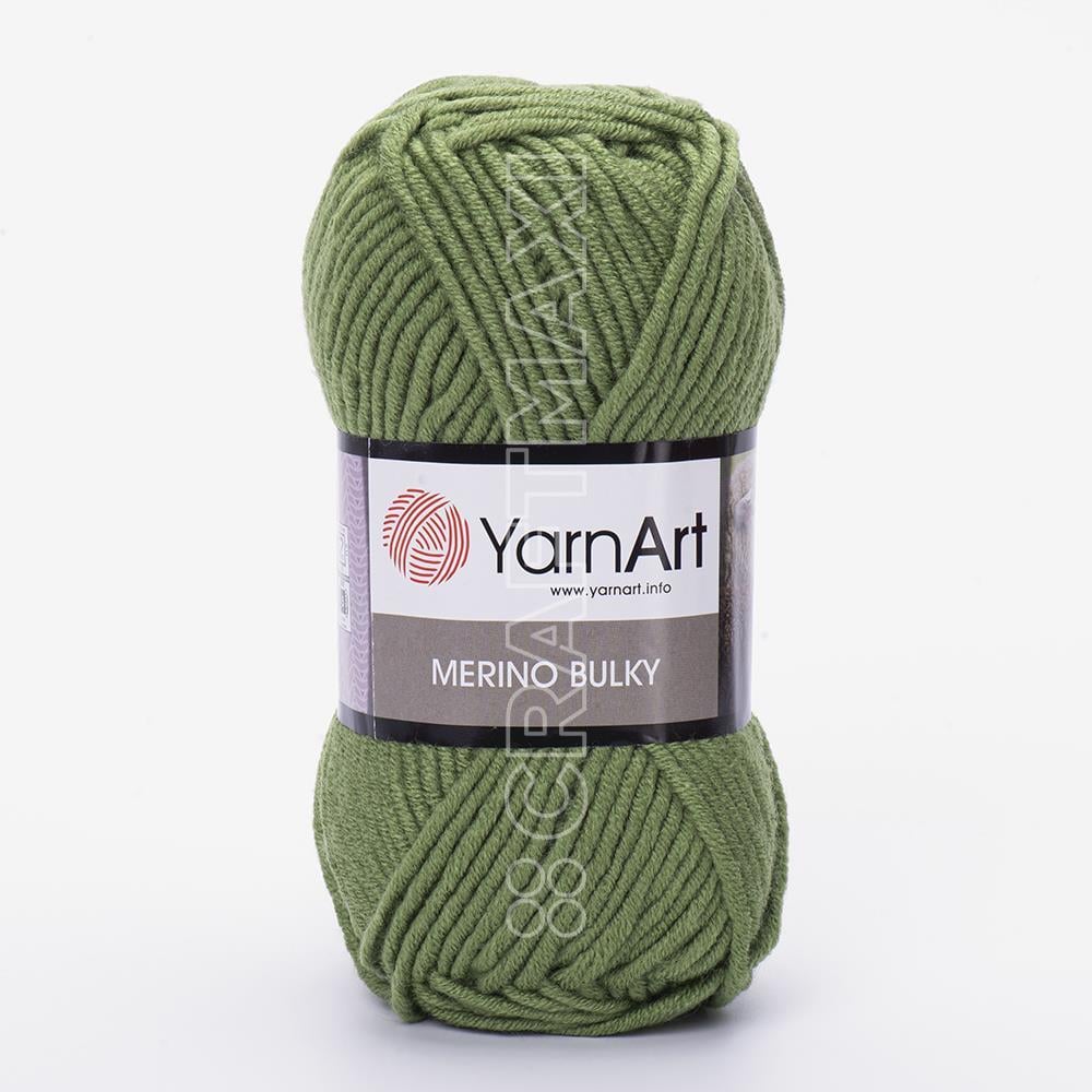 Yarnart Merino Bulky - Knitting Yarn Dark Green - 338, Bulky 5