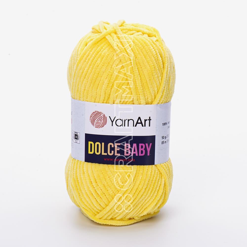Yarnart Dolce Baby - Velvet Baby Yarn Yellow - 761