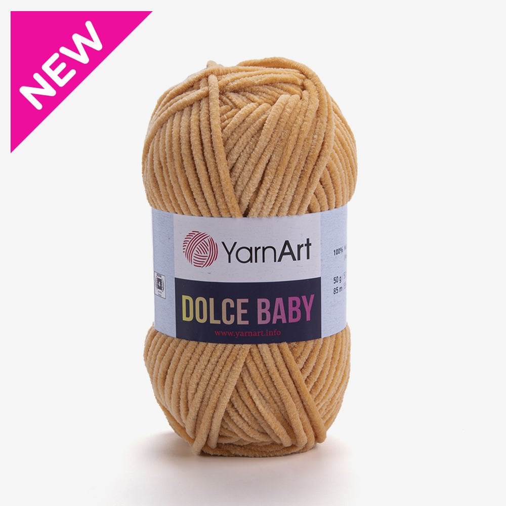 Yarnart Dolce Baby Yarn by yarnart Soft Chenille Velvet Medium Moyen Medio  Yarn Blanket amigurumi Crochet Yarn 50 Gram (1.76 oz) 93 Yards (777)