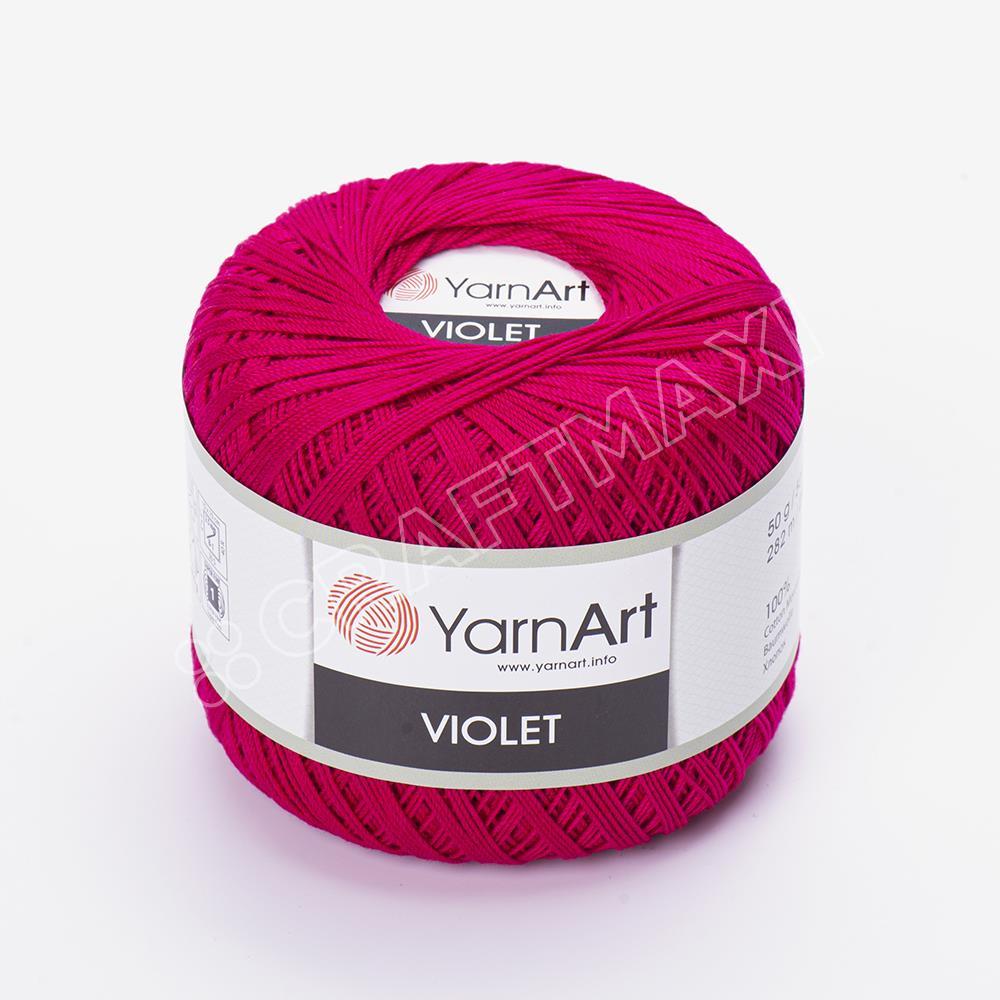 1 Skein Yarnart Violet,100% Mercerized Cotton Yarn Threads Crochet Lace Hand Knitting Yarn Embroidery Arts Crafts (Green 6334)