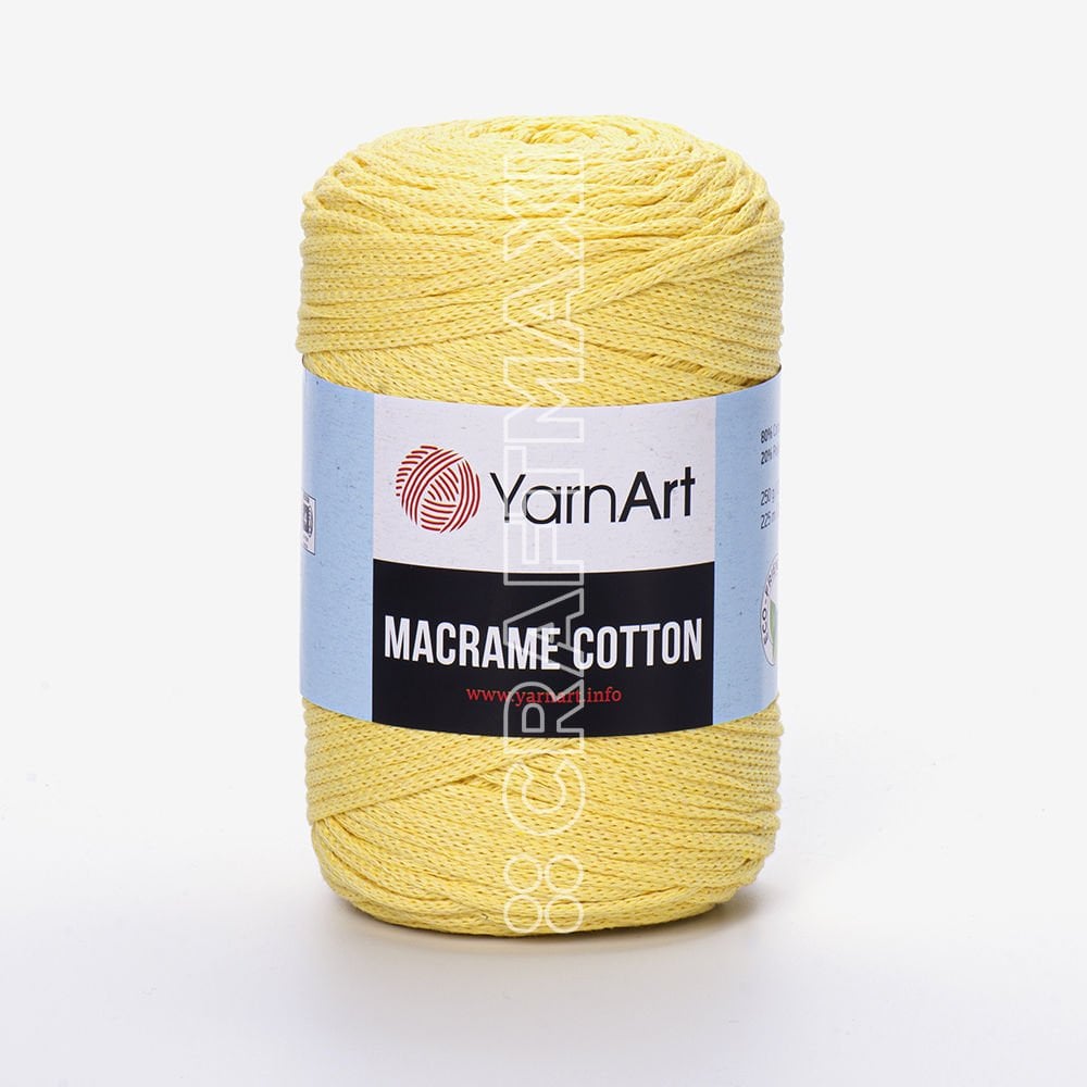 Yarnart Macrame Rope 5 mm - Macrame Cord Neon Yellow - 801