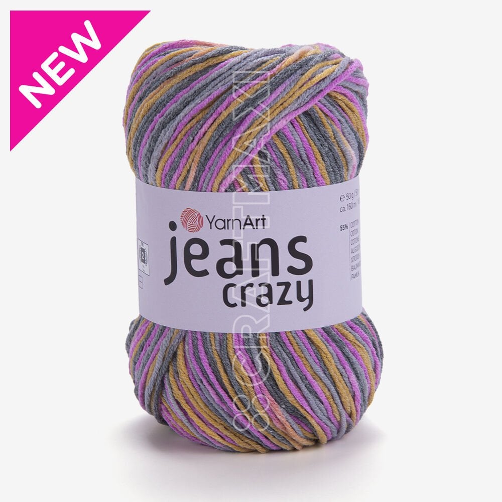 Yarnart Jeans Crazy Yarn %55 Cotton-%45 PolyAcr 5x50gr-160m