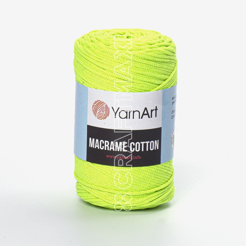 Yarnart Macrame Cord 5 mm - Macrame Cord Neon Green - 801
