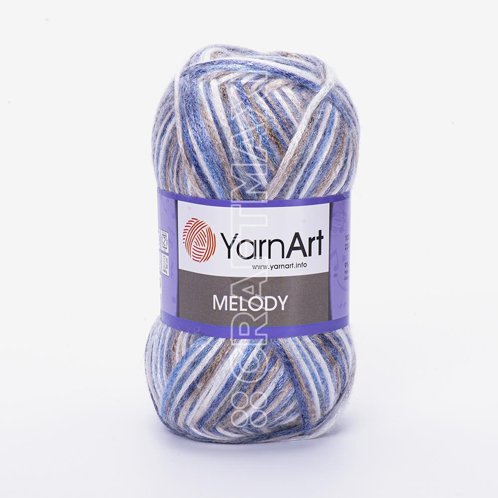 YARNART MELODY Yarn Blend Wool Multicolor Yarn Rainbow Melange Yarn  Gradient Yarn Knitting Sweater Hat Scarf
