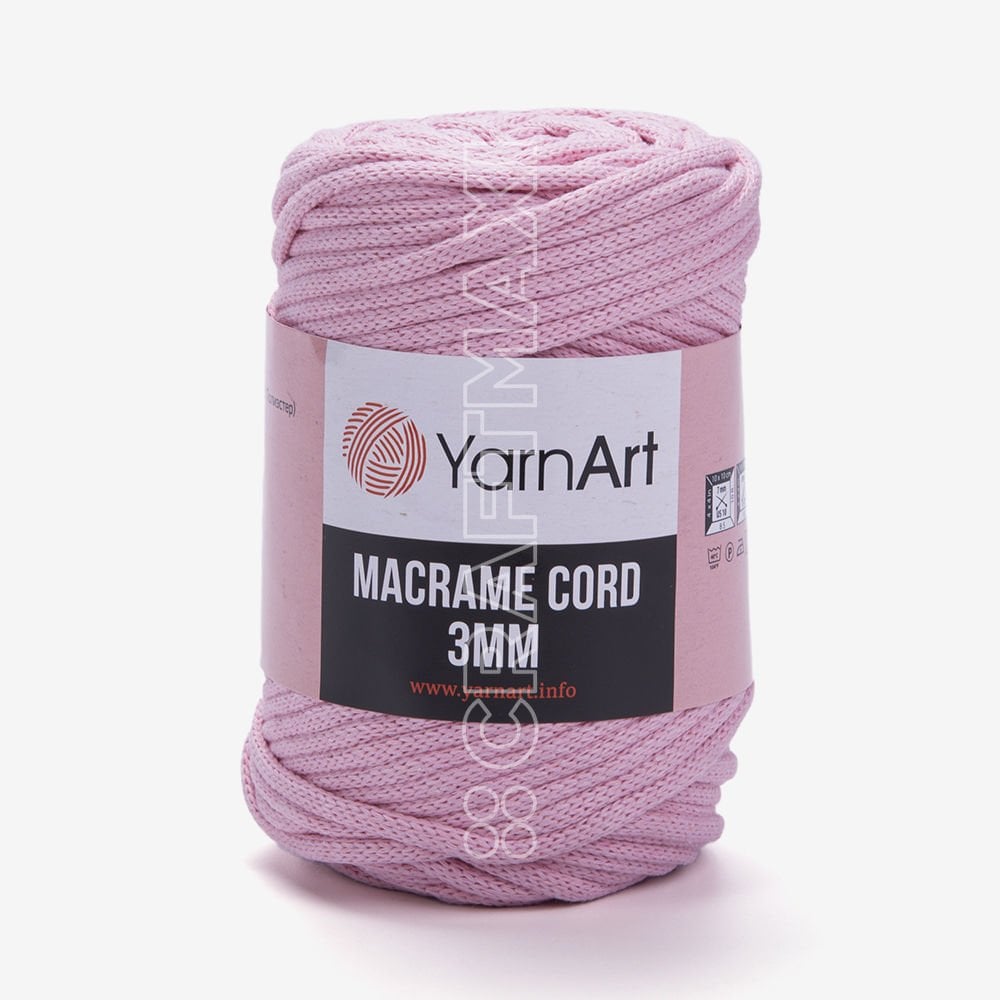 Yarnart Macrame Cord 5 mm - Macrame Cord Neon Pink - 803