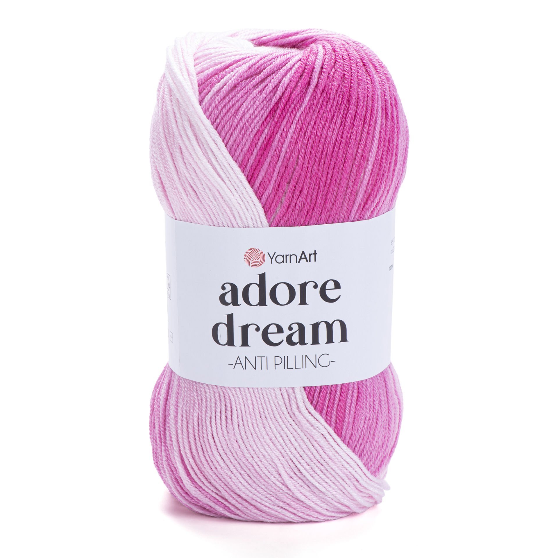 Yarn Art Adore anti-pilling yarn, Pink, lot of 2, (306 yds each)