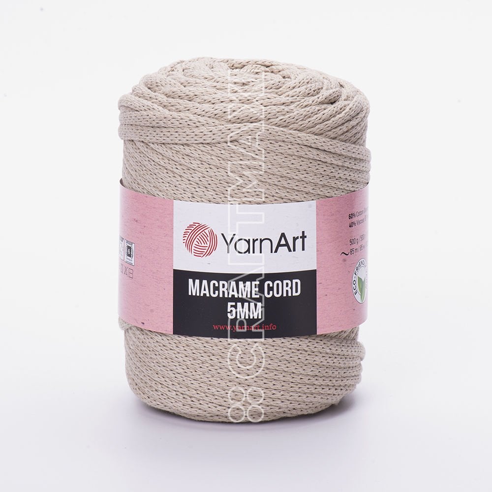 Yarnart Macrame Cord 5 mm - Macrame Cord Cream - 753