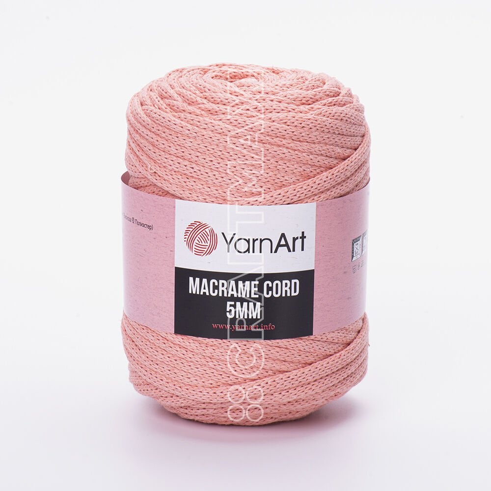 Yarnart Macrame Cord 5 mm - Macrame Cord Neon Orange - 800