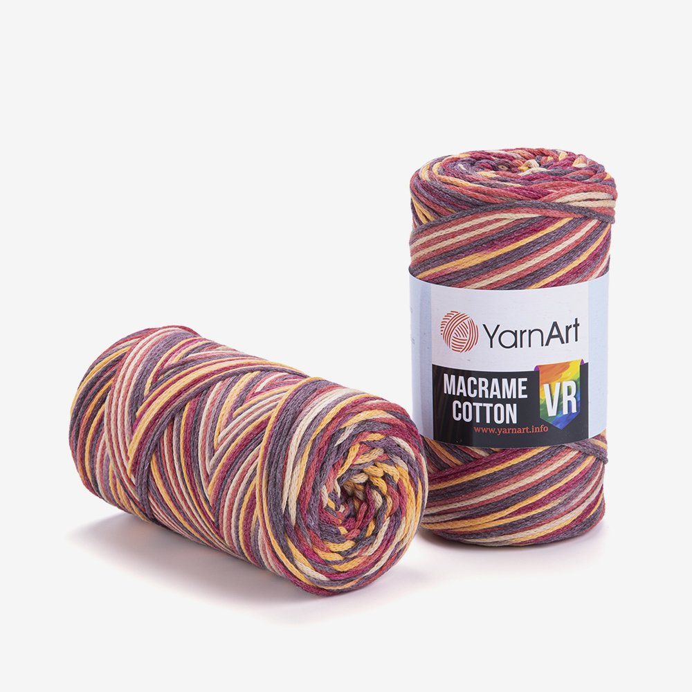 Yarn Art YarnArt Macrame Cotton Spectrum Macrame Cord 8.80 Oz, 246.06 Yds  80% Cotton Macrame Rope Multicolor Macrame, Colorful Macrame Yarn Weight