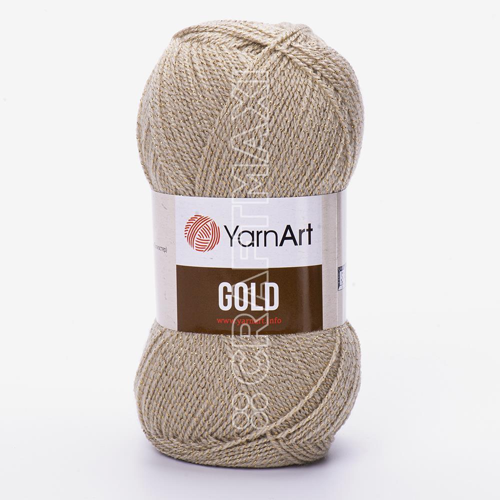 Yarnart Gold - Glittery Knitting Yarn Beige - 9048
